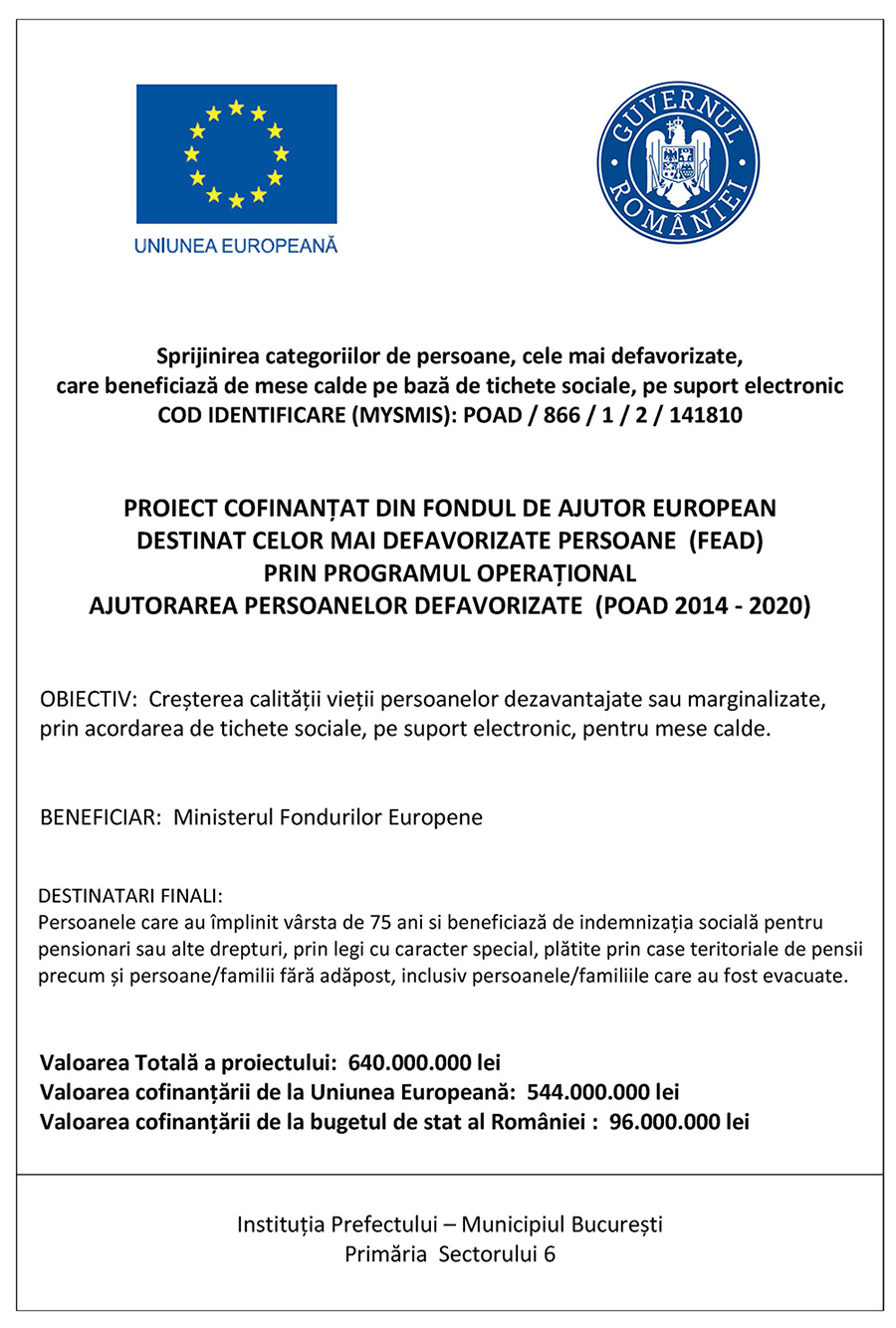 Anunt Tichete sociale